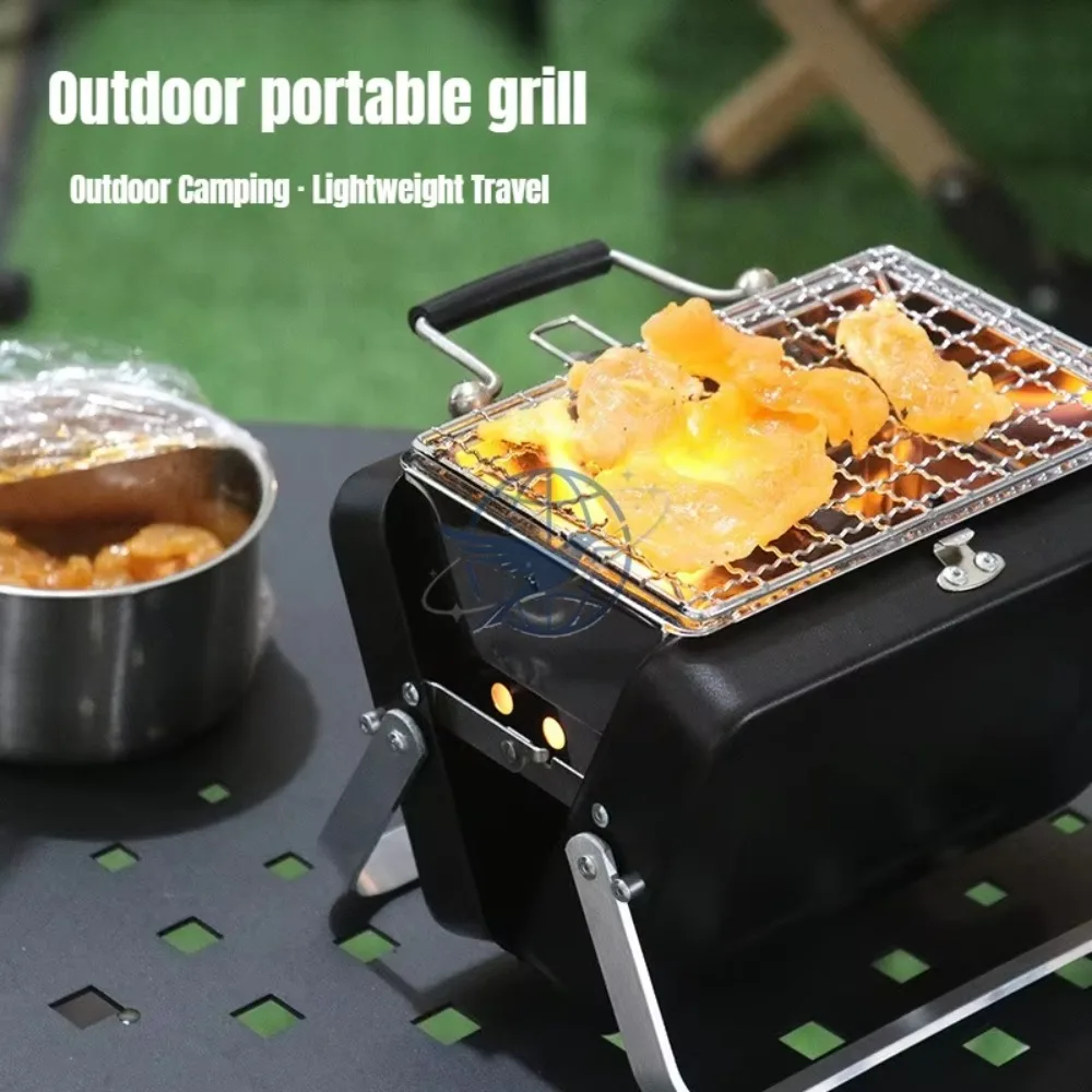 New BBQ Grill Outdoor Box Portable Folding BBQ Grill Portable Mini BBQ Grill