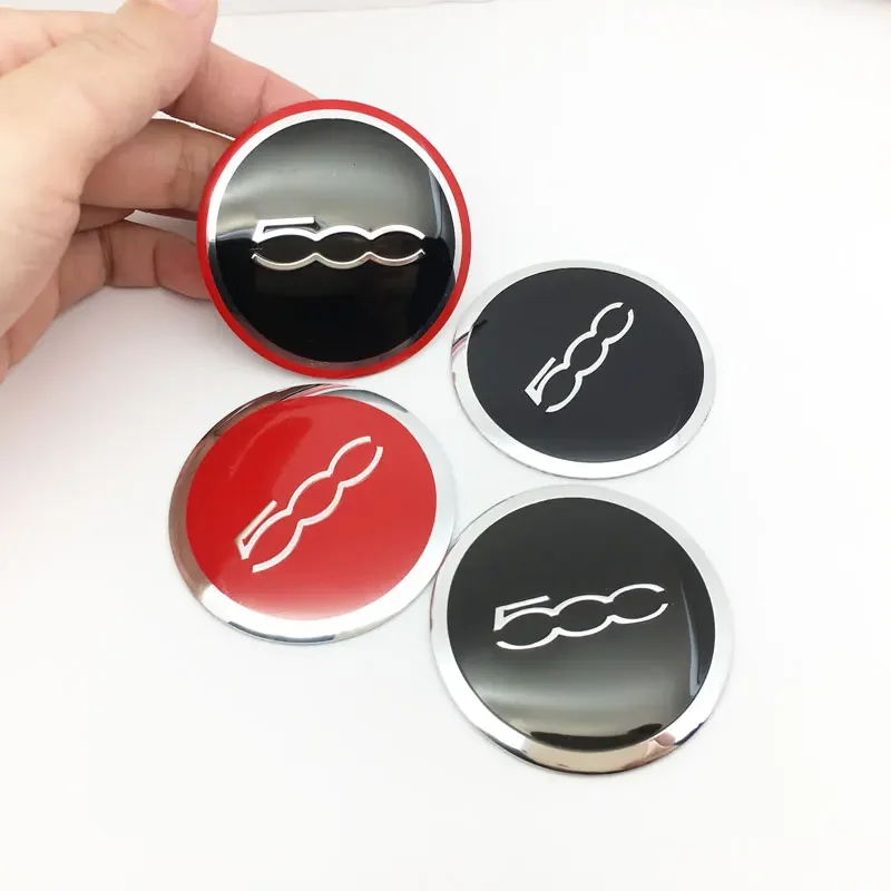 4Pcs 56mm 500 Logo Car Wheel Center Hub Cap Cover Emblem sticker For Fiat 500 500C 500L Doblo Uno Palio Punto Aegea Panda Siena