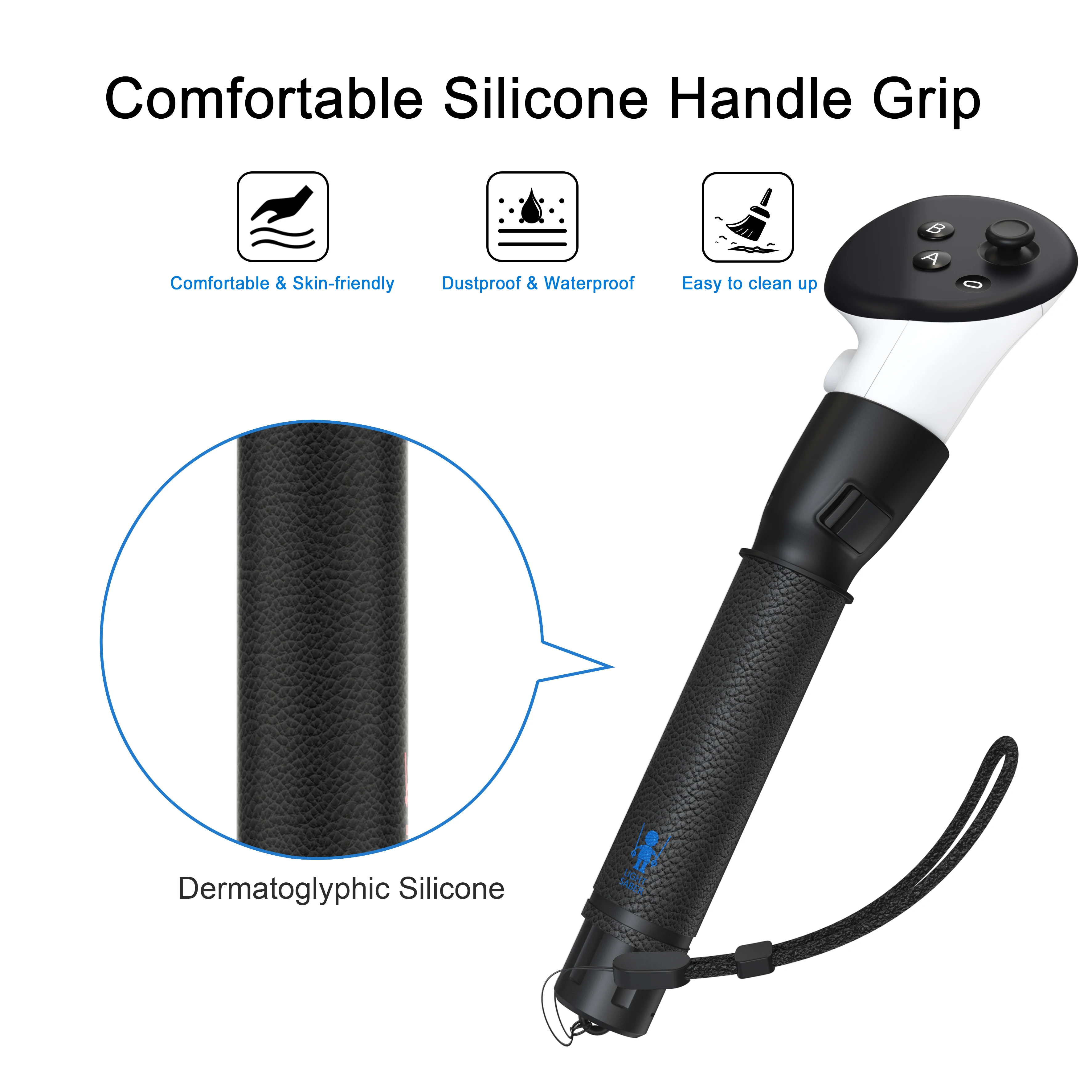 مقبض لملحقات وحدة التحكم Oculus Meta Quest 3/3S، مقابض أذرع طويلة لعلامة VR Gorlla لـ Meta Quest 3/3S Beat Saber Golf Club