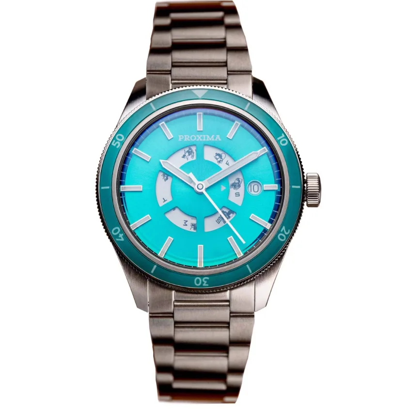 Proxima Men Automatic Watch 39mm Mechanical Wristwatch 20Bar Waterproof Luminous Sapphire Ceramic Bezel SW200 Week Date Dial