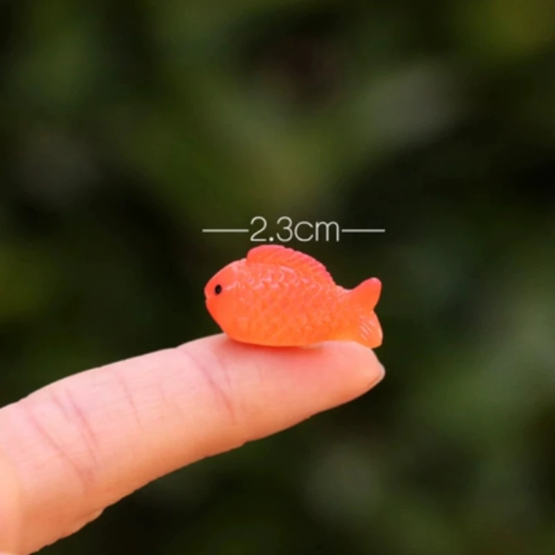 Figuras decorativas de peces dorados, figuritas de loto de 8 piezas, simulación de animales en miniatura, modelo de Acuario, decoración para el hogar