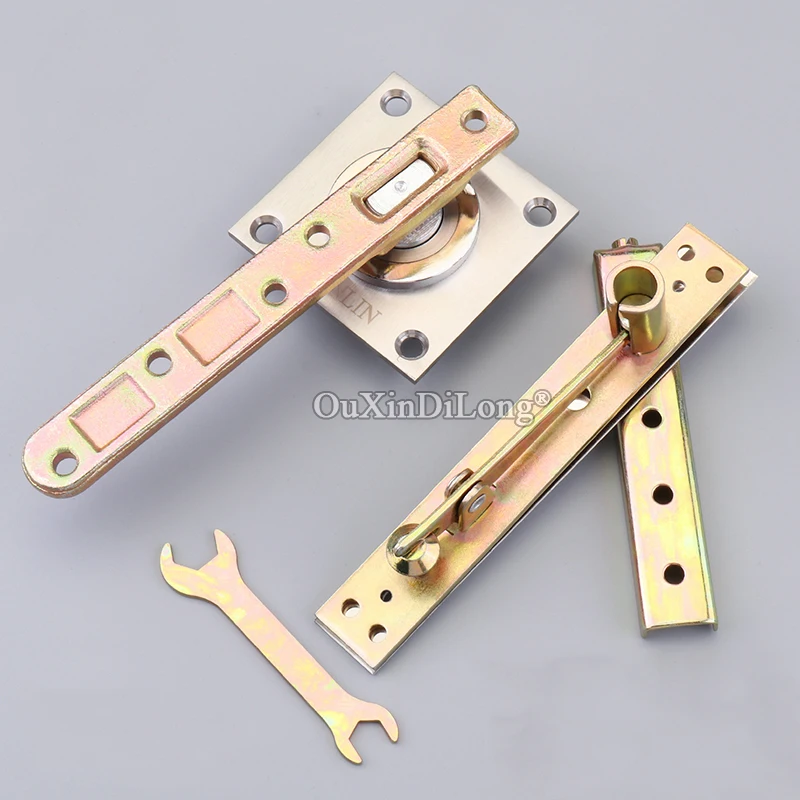 On Stock 1Set Heavy Door Pivot Hinges 360° Free Rotary Invisible Hidden Inset Door Hinges Install Up and Down