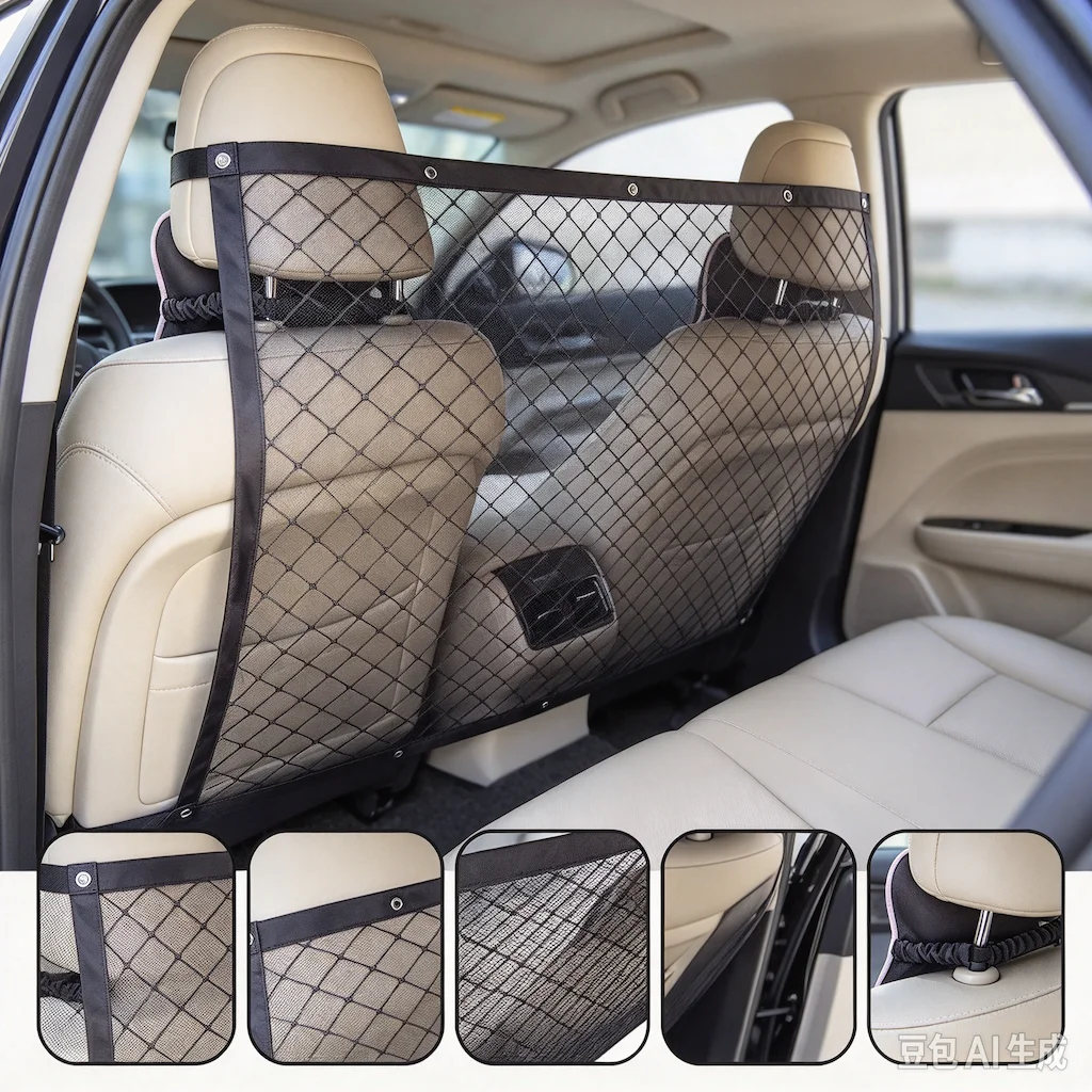 100*70 cm Car Anti-Collision Mesh Pet Auto Fence Barrier Isolation Network Safety Isolation Bar Child Dog Buffer Device