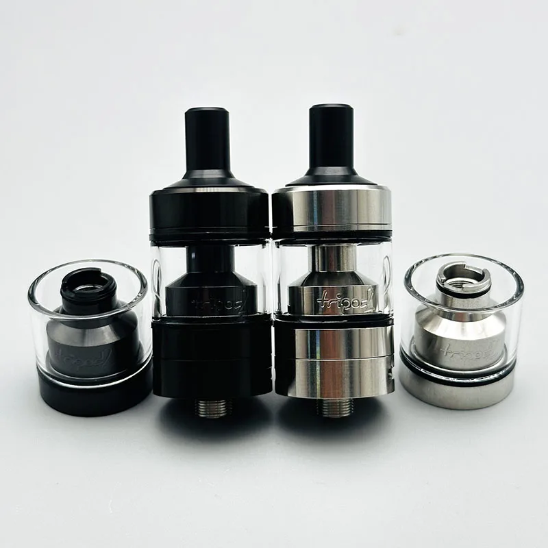 Vape ترايبود 2 RTA البخاخة 22 مللي متر 2.8 مللي قابلة لإعادة البناء ملء علوي لفائف واحدة 316SS MTL /DL خزان البخاخة مع 10 قطعة دبابيس الهواء