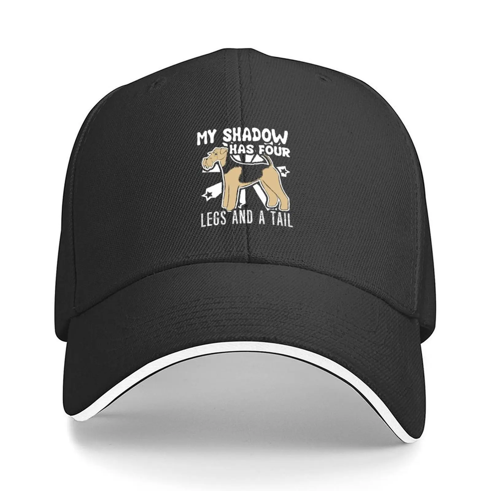Airedale Terrier My Shadow Has Four Legs Baseball Cap Brand Man cap Beach Outing fishing caps man beach hat Caps Male Women's