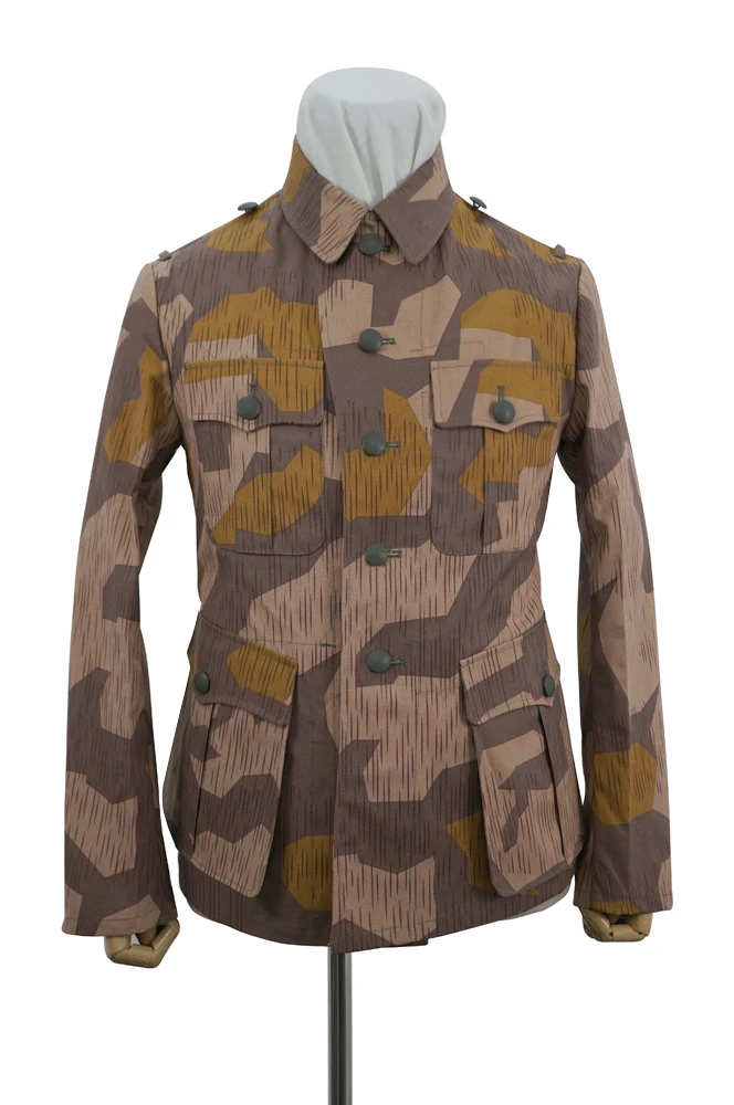 GUCA-009 WWII เยอรมัน Heer Splinter 41สีน้ำตาลรูปแบบ Camo M40 Field Tunic