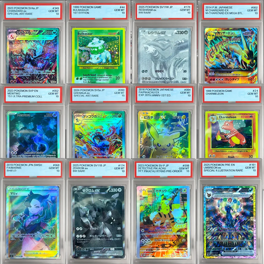 

DIY PTCG Rating Card CHARIZARD UMBREON PIKACHU MEW LATIOS&LATIAS MEWTWO Collection Card High Quality Replica Card Anime Toy Gift