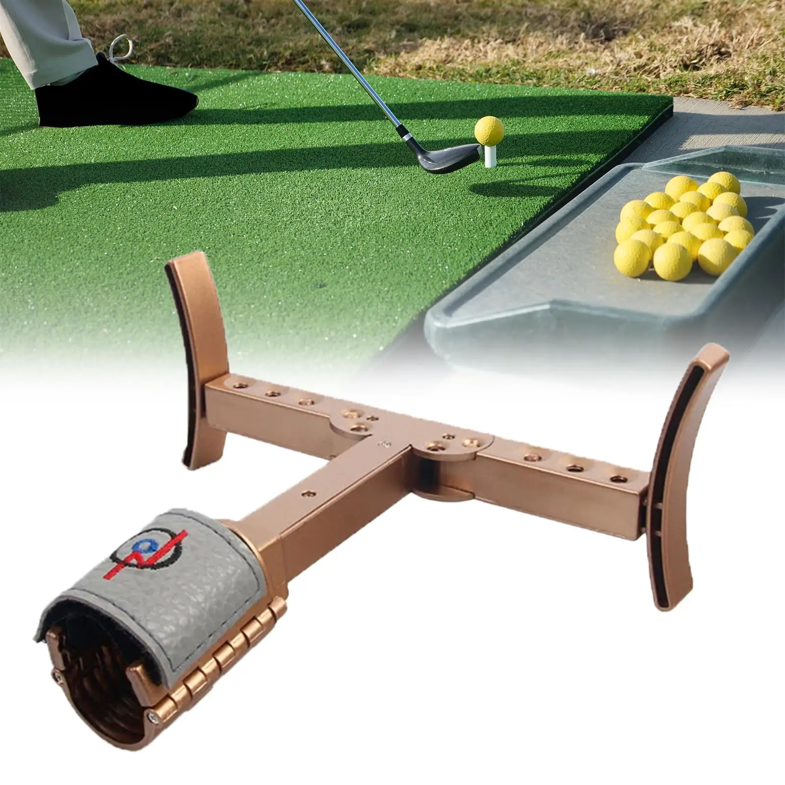 Golf Putter T Shaped Putting Lightweight Portable Position Correction Golf Club