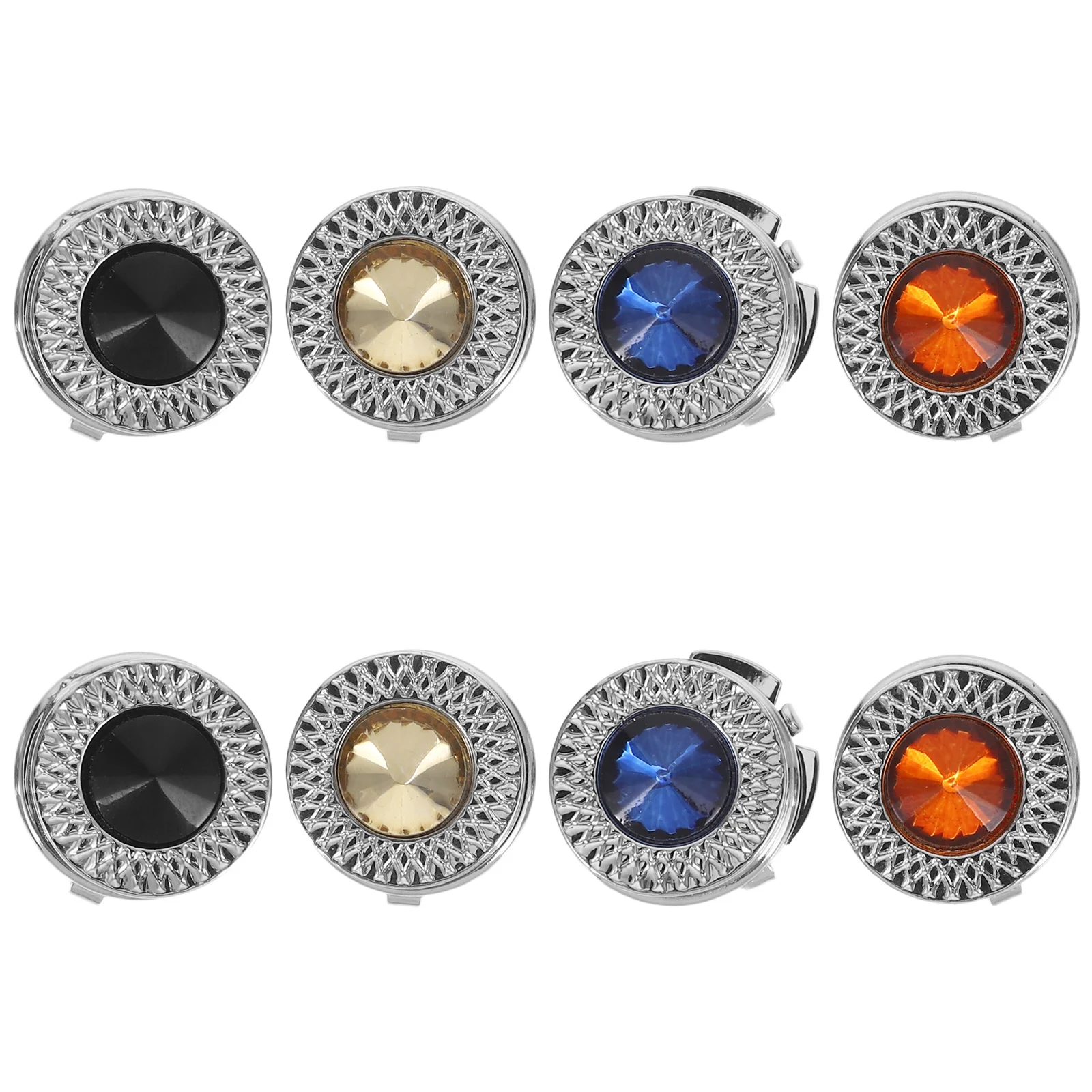 

4Pairs Shirt Cuff Links Metal Business Wedding Groom Mens Accessories Cufflinks Set Dress Studs Tuxedo Jewelry