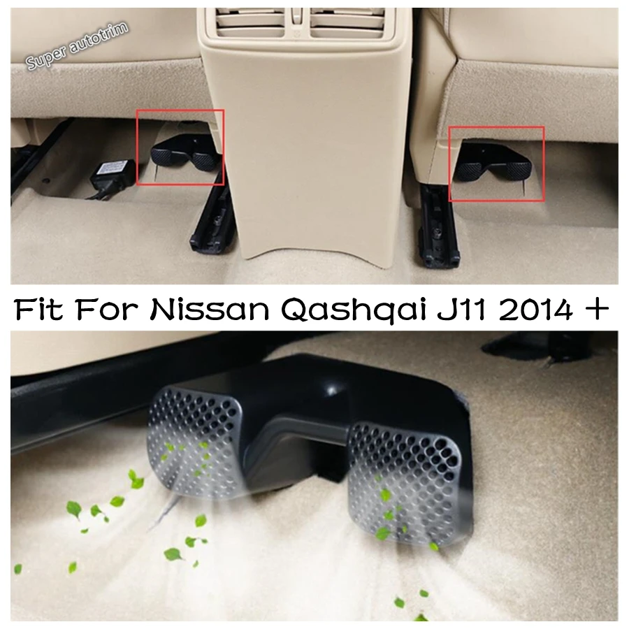 

Interior Parts Fit For Nissan Qashqai J11 2014 - 2020 Under Seat Heat Floor Air Conditioner AC Duct Vent Outlet Cover Trim 2PCS