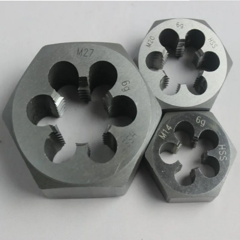 

Free Shipping 1PC of 9Sicr Steel Made Hexagon Round Die M13-M22 Manual Die for Threading Outer Threads of Metal Workpieces