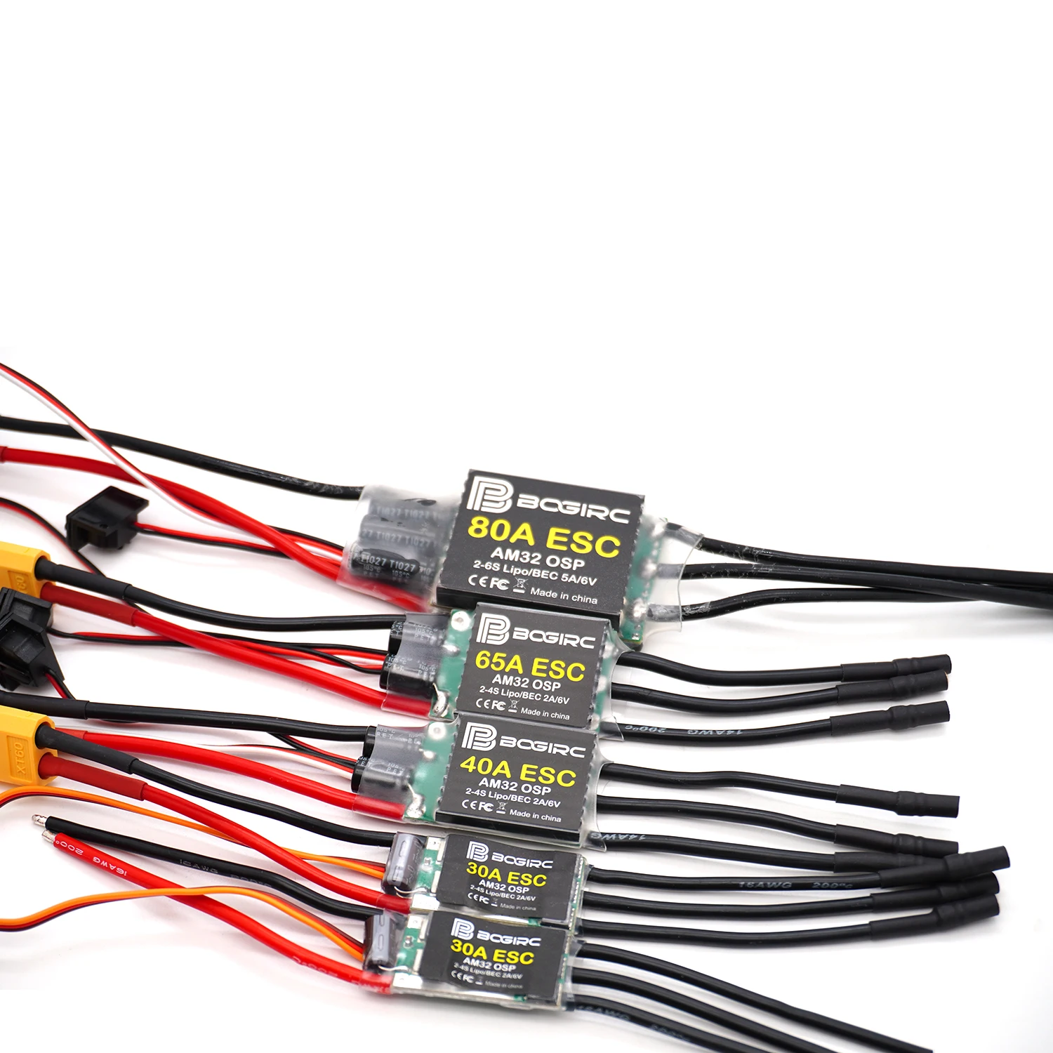 BOGIRC AM32 30A 40A 65A 80A RC Crawler Car ESC 2-6S and Card for 1/10 TRX4 TRX6 SCX10 1/18 TRX4M 1/24 SCX24 RC Car Upgrade Parts