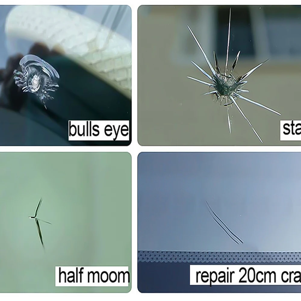 자동차 앞 유리 수리 키트, 빠른 수리, 자동차 균열 유리 앞유리 DIY 수리 도구, 송진 실러, 자동 창문 스크린 연마