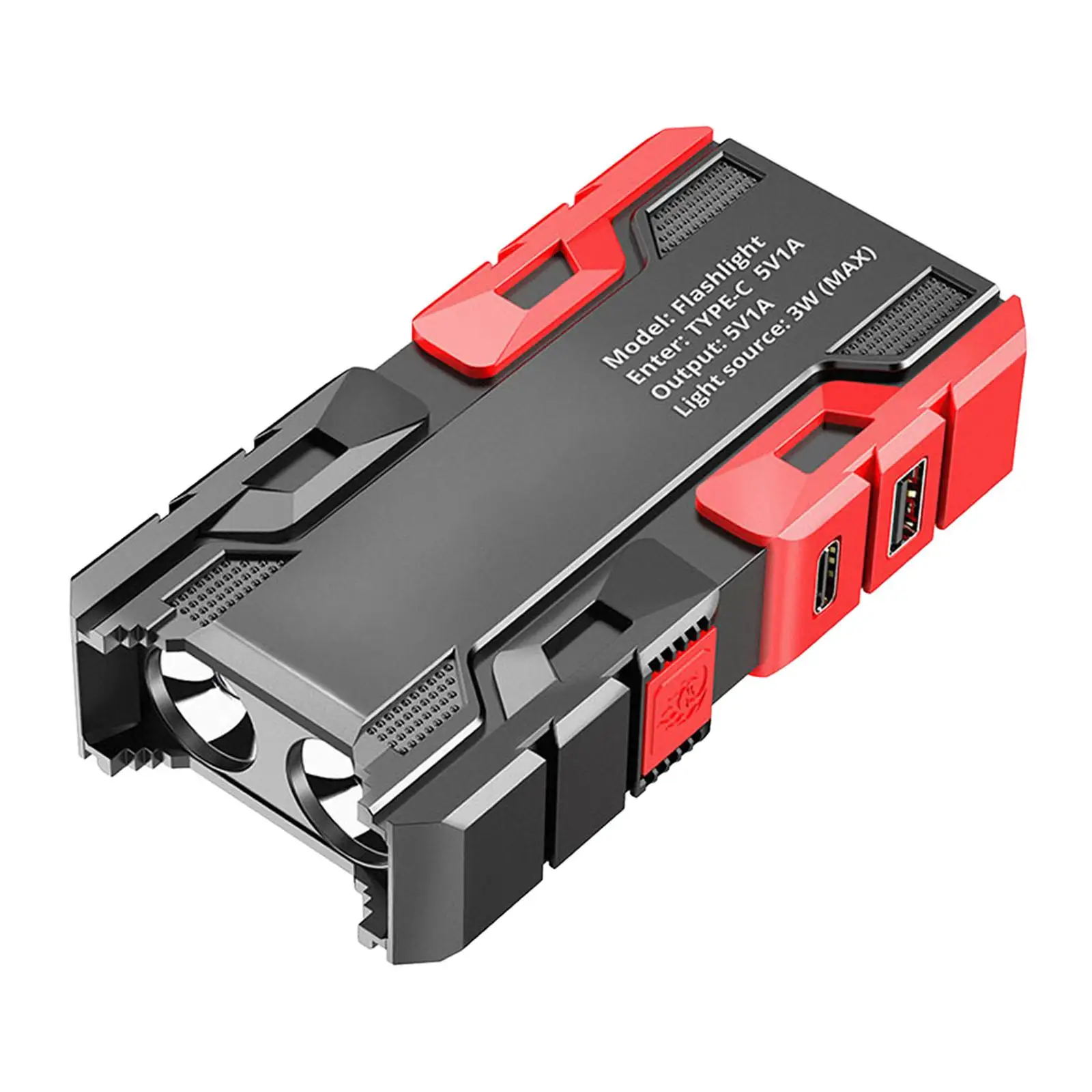 Handheld Torch Light USB Portable Flashlight Rechargeable for Cycling Hiking