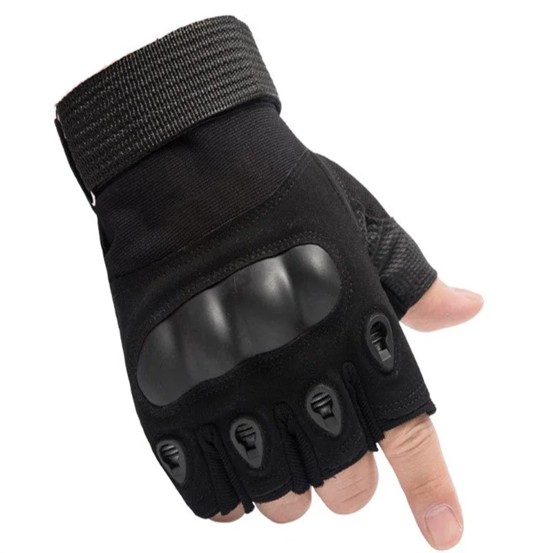 DIZETION Taktische Halbfinger-Handschuhe für Männer - Outdoor Schießen Airsoft Jagd Motorrad Radfahren Ausrüstung