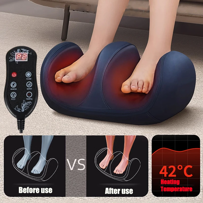 

Electric Foot Leg Massager Hot Compress Shiatsu Foot Vibrators Kneading Roller for Feet Calf Muscle Stimulation Machines Gifts