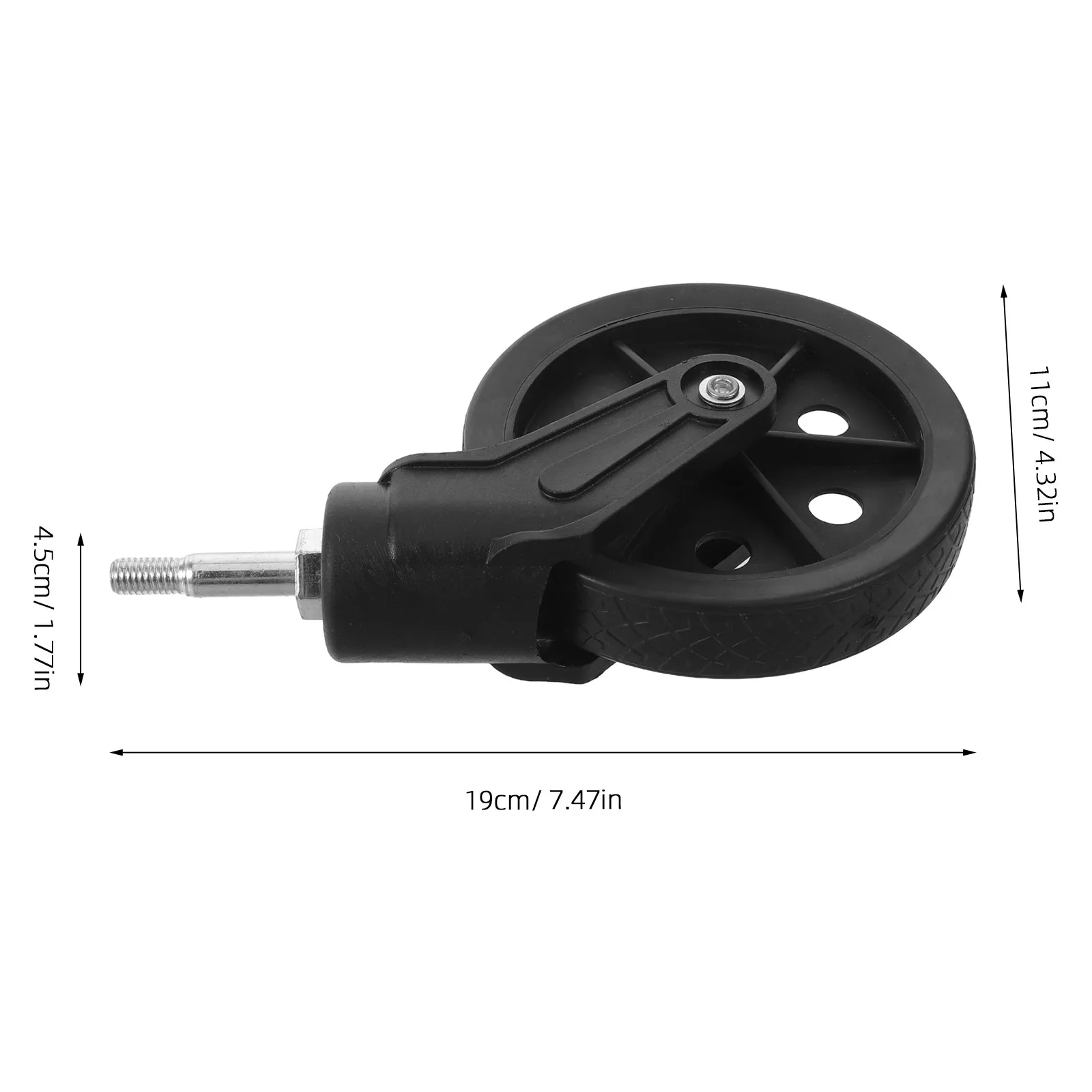 2Pcs Shopping Cart Parts Front Stem Swivel Bearing Caster Wheel for Replacement Silent Smooth Rolling Utility Grocery Cart view 3