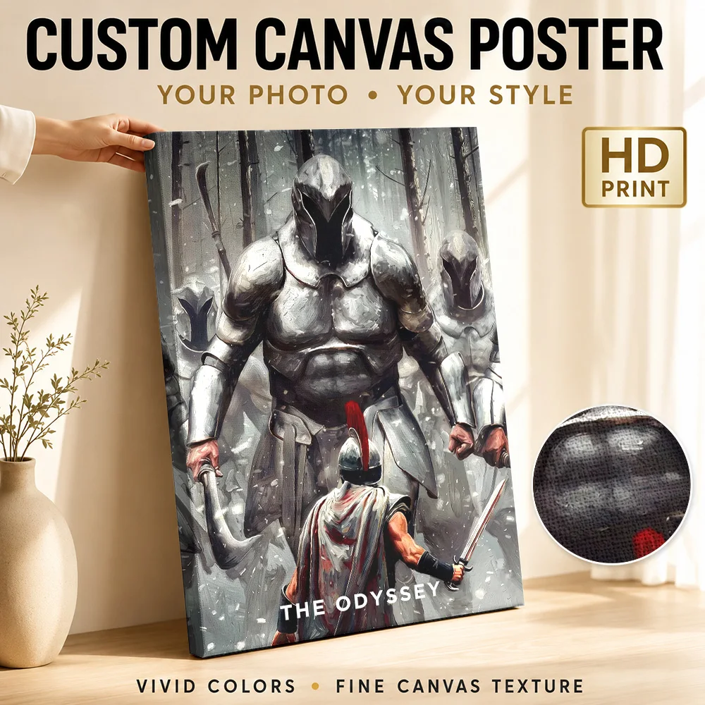 The Odyssey Epic Battle Canvas Painting Poster Customized Photo Spiritual Mythology Wall Art for Bedroom Study Room Decoration
