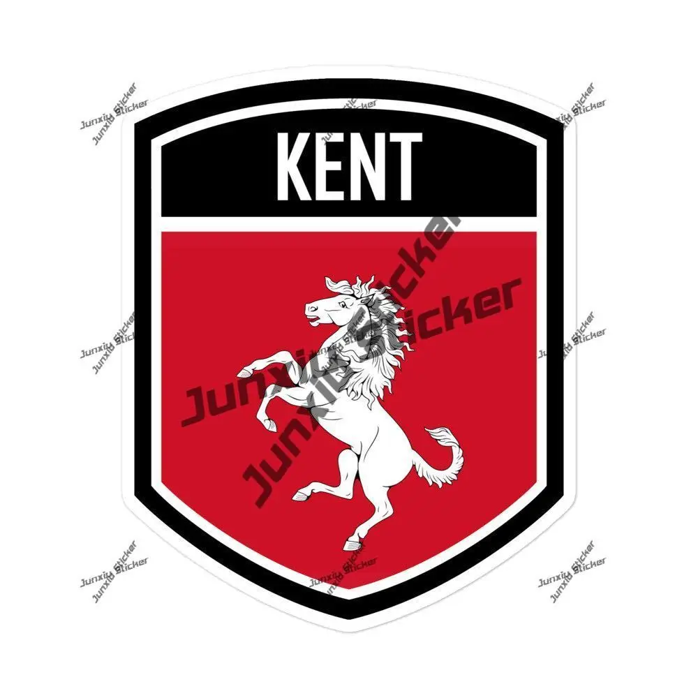 Kent County England Flag Emblem Stickers Graphic for Cars and More Camper Truck Pickup VAR Travel Luggage Construction