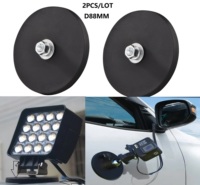2PC-D88MM Rubber Coated Magnets, Anti-Scratch Neodymium Magnet Base Magnets Hold The Base for Light Bar Mirror Camera Tool TJ-88