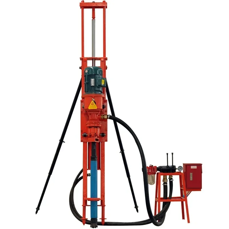 

DTH Air Drilling Machinery Air Compressor Drilling Rig for Sale Hammer Rig DTH Rock Blasting Downhole Drilling Machine