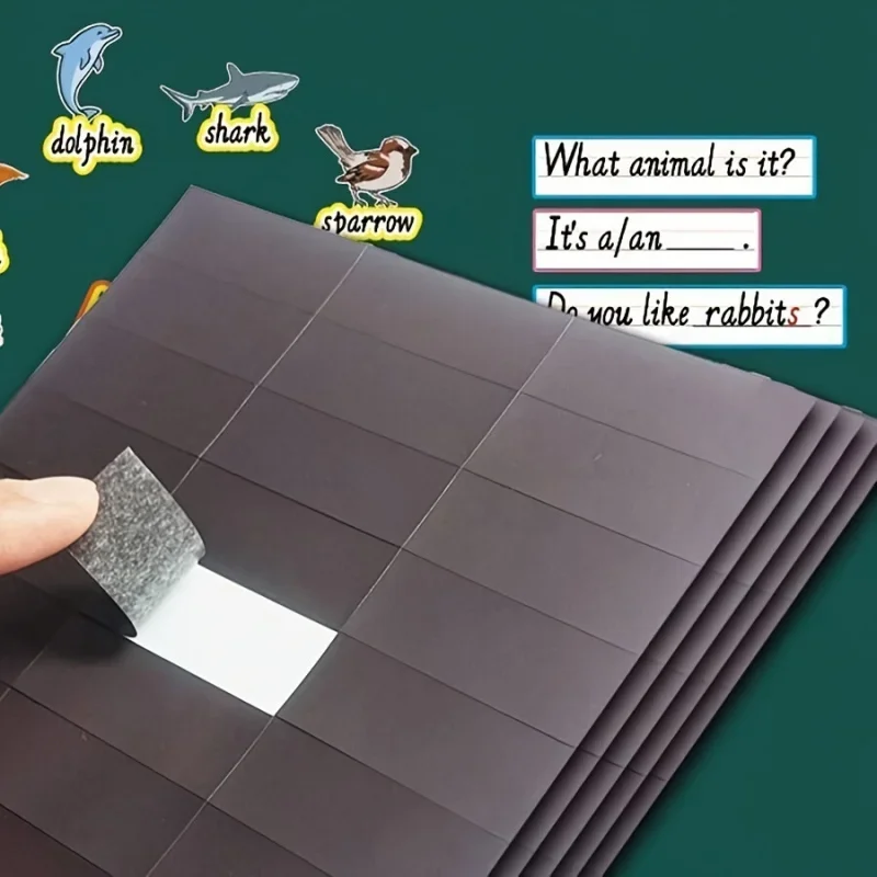 90pcs/Set, Adhesive Backed Magnetic Sheet Multifunctional Multi-Scene Magnetic Stickers, Can Be Used As Refrigerator Stickers