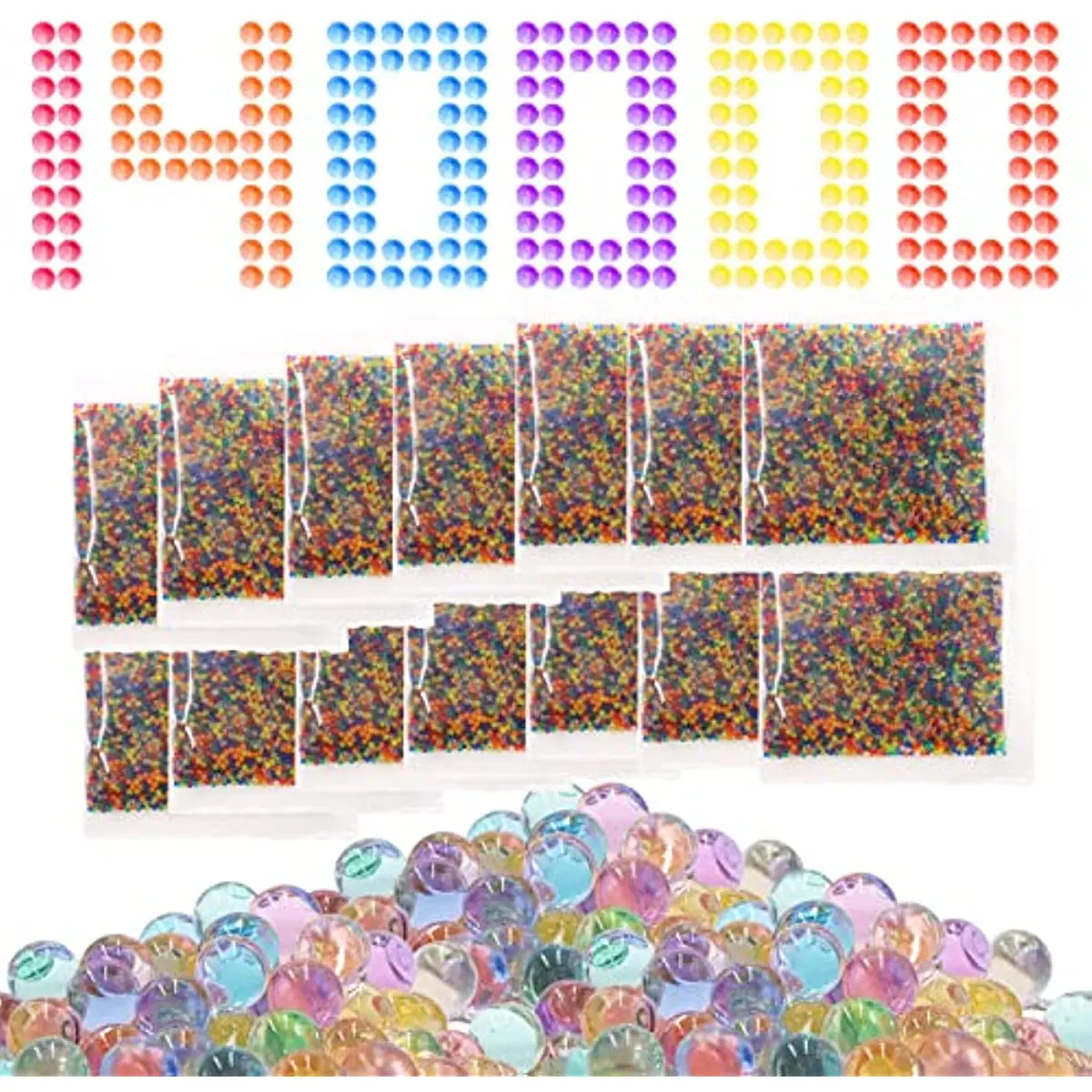 Water Balls Beads Refill Ammo Gel Splater Ball Blaster Bullets Splatter Ball Gun Home Decoration Christmas Toy Gift Present