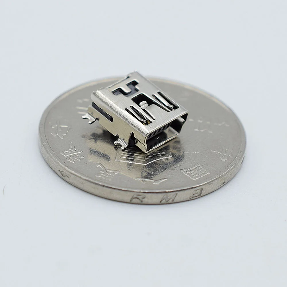 Connector Mini5P Patch Horizontal 4-pin Mini5PsmtUSB female connector in stock