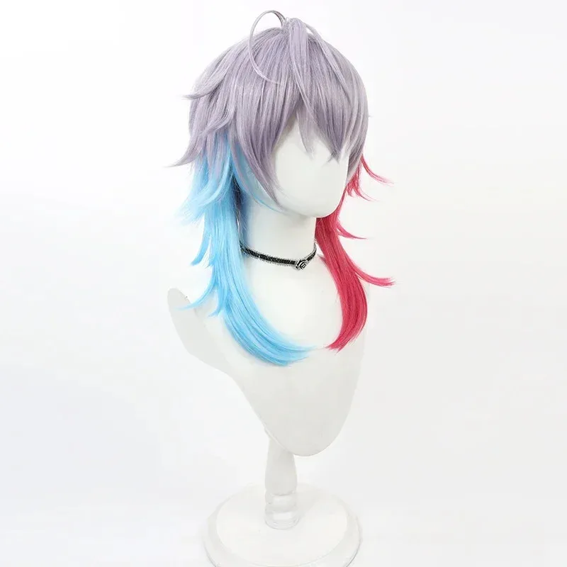 AAA 2025 غفيز بيتيل شعر مستعار تأثيري Vtuber الضوء الأرجواني الأحمر الأزرق مختلط مقاومة للحرارة الشعر الاصطناعية لجميع القديسين زي دور Pl