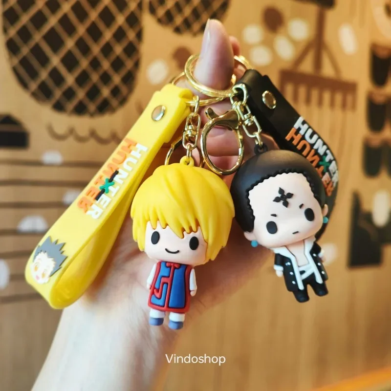 Full Time Hunter Hisoka ตัวอักษรพวงกุญแจอะนิเมะซิลิโคนนักเรียนกระเป๋าเป้สะพายหลังจี้อุปกรณ์เสริมของเล่นเด็กของขวัญวันเกิด