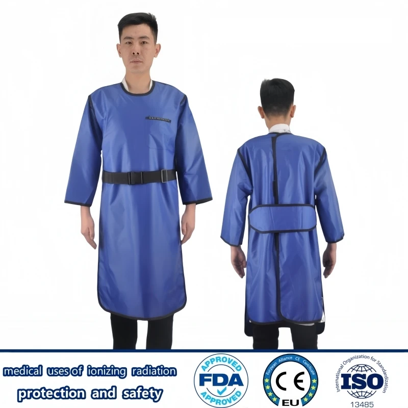 

Рентгеновская радиологическая защита 0,35/0,5 ммпб свинцовый фартук с длинными рукавами, ионизирующая радиационная защитная двухсторонняя свинцовая одежда для взрослых