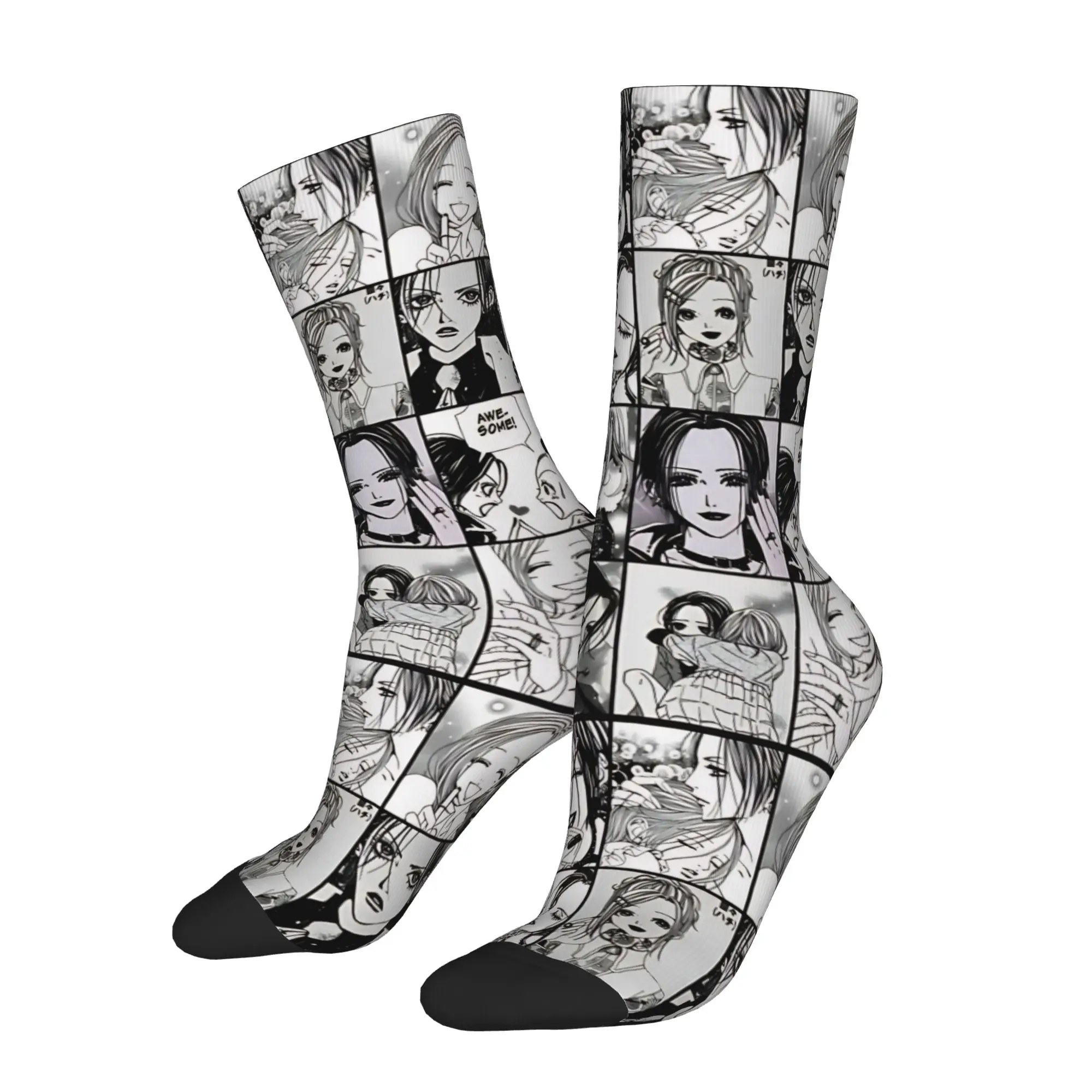 New Male Men Socks Casual Nana Hachi Manga Sock Polyester Anime Sport Women's Stockings Spring Summer Autumn Winter
