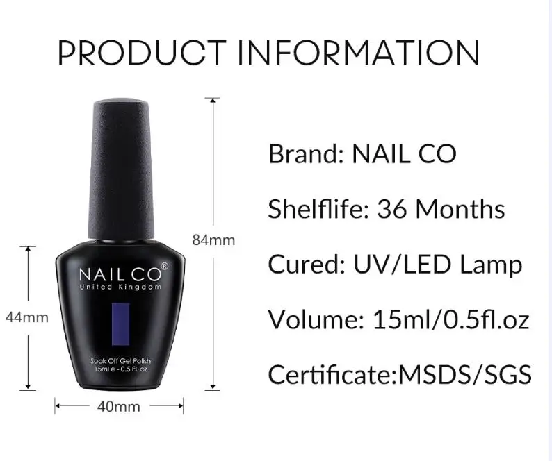 เจลทาเล็บ NAILCO HEMA TPO FREE รุ่นสีเขียว สำหรับทำเล็บแบบกึ่งถาวร ชนิดไฮบริด ใช้กับหลอด UV สำหรับทำเล็บ
