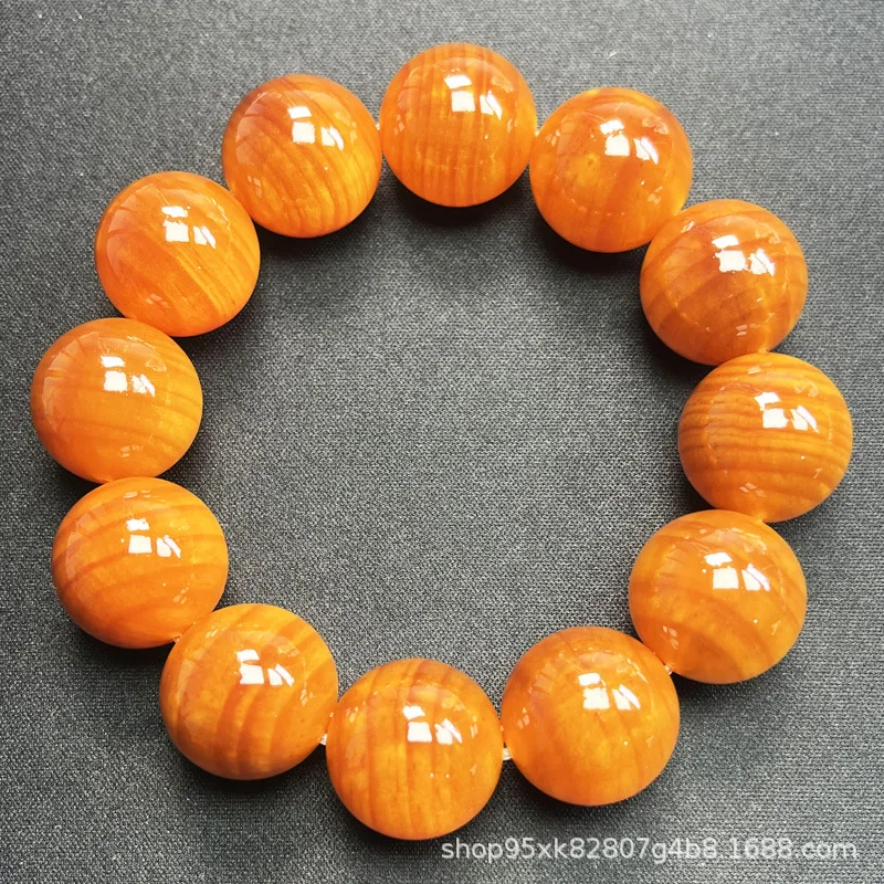 Amber , Northern agarwood, pine wood, solidified patina, blood dragon, full oil, fully transparent resin bracelet for men