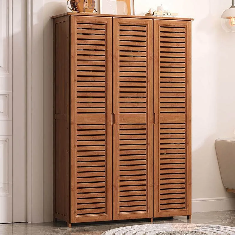 Shoe cabinet simple home door indoor good-looking multi-layer economical storage rack, solid wood dormitory dust shoe rack