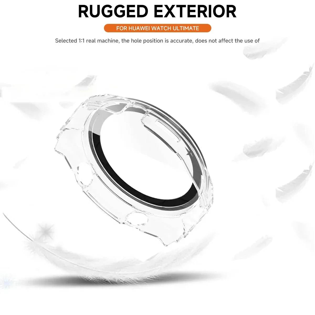 Tempered Glass + PC Cover for Huawei Watch Ultimate Full Coverage Protective Bumper Case for Huawei Ultimate Accessories