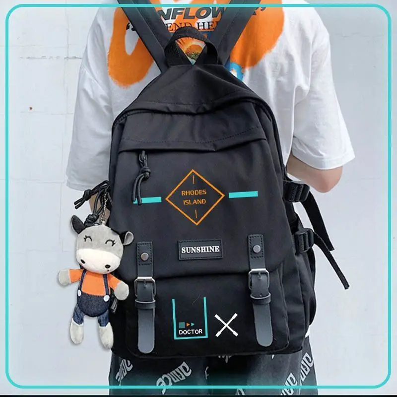 

Arknights Amiya Rhodes Island Star Bear Merchandise Unisex Student Double Shoulder Casual Laptop Backpack New Model Anime