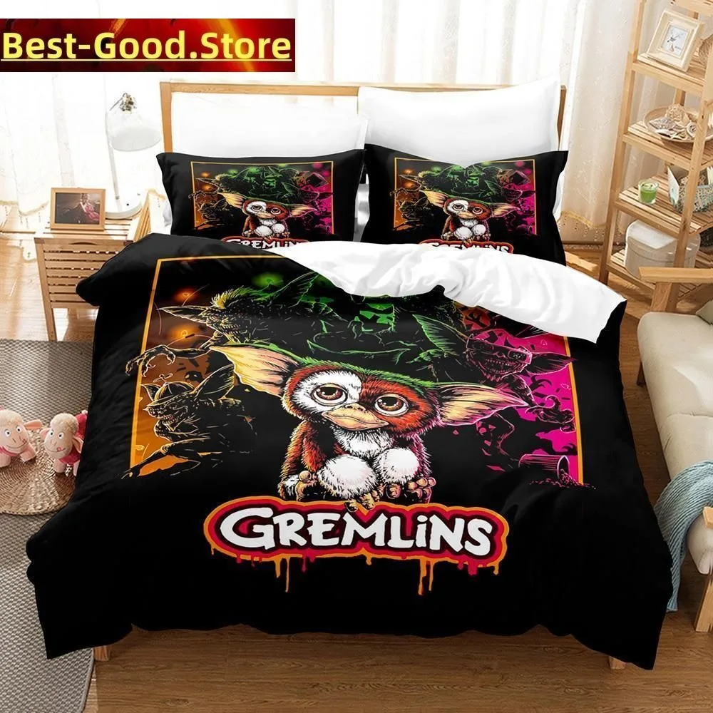 

3D Print Fashion Gremlins Bedding Set Boys Girls Twin Queen King Size Duvet Cover Pillowcase Bed boys Adult Bedroom