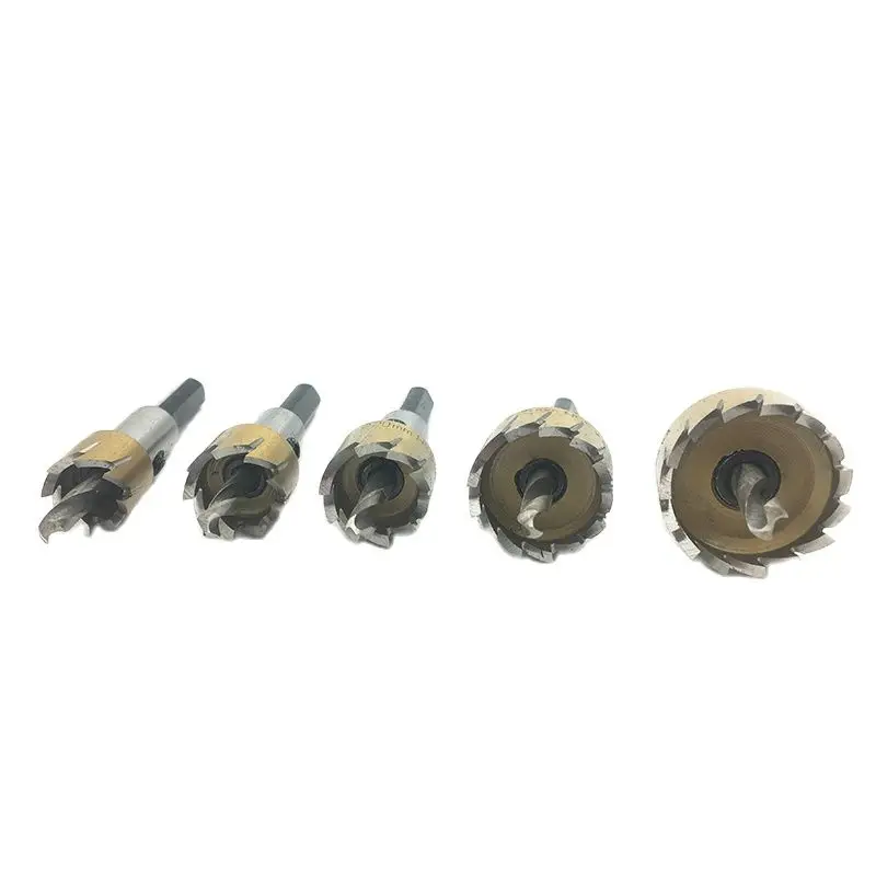 Juego de brocas de sierra de agujero HSS, cortador de punta de carburo de 16-30mm para madera, Metal y acero inoxidable