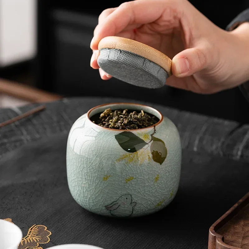 Chinese tea pot ceramic mini miniature sealed storage packaging box portable 1PC
