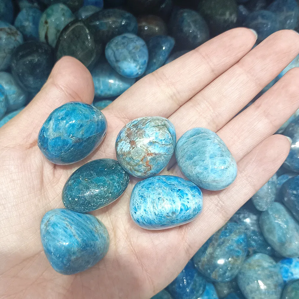 20--30mm Natural Blue phosphorescence Crystal Stone Treatment for Home Decoration