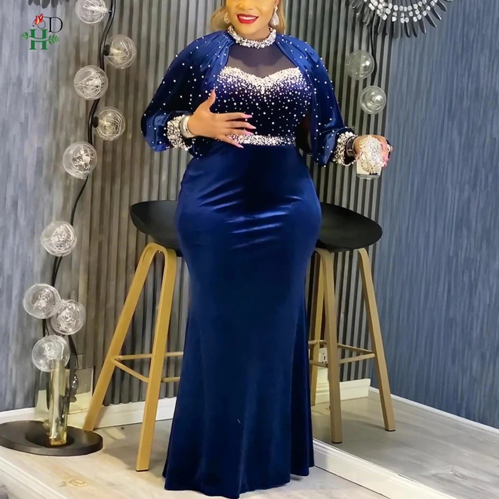

H&D 2026 Fashion African Party Dresses For Women Dubai Ankara Wedding Evening Gown Plus Size Elegant Turkey Christmas Maxi Dress