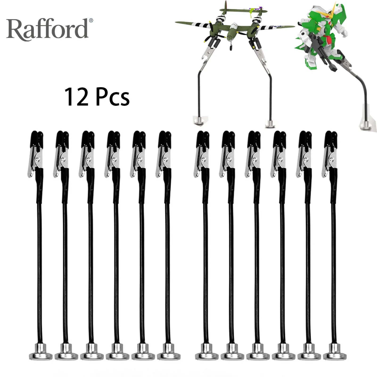 Rafford 12-Piece Model Painting Alligator Clip Sticks with R