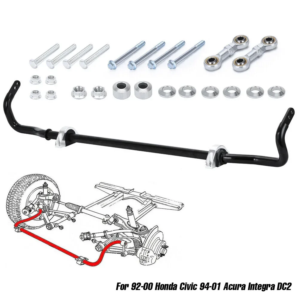 For 92-00 HONDA CIVIC Ek 94-01 For Acura Integra DC2 Car Rear Sway Bar bushings Kit 24mm + End Link Kit Auto Parts