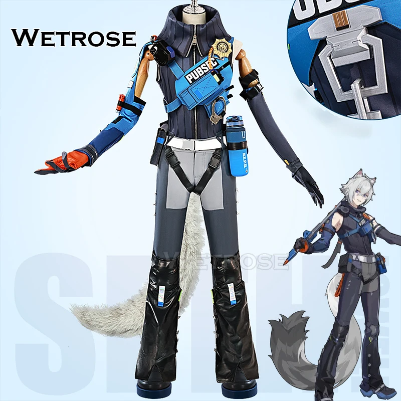 【Wetrose】In Stock Seth Lowell Cosplay Costume ZZZ Zenless Zone Zero Сет Лоуэлл Full Set Wig Halloween Xmas