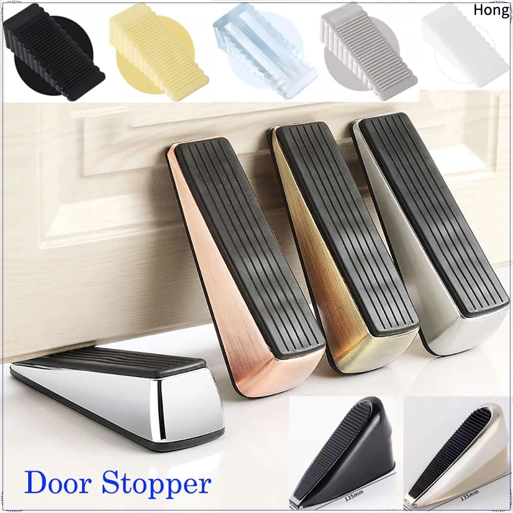 Reusable Shock-Absorbent Door Wedge Stopper Home Office Anti-Collision Buffer Block For Children Safety Door Protection