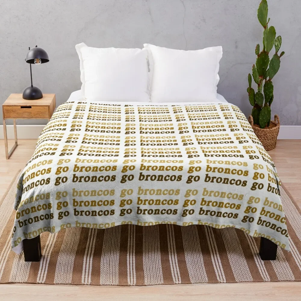 

GO BRONCOS // WESTERN MICHIGAN UNIVERSITY Throw Blanket All Season Lightweight Soft Blanket for Bed