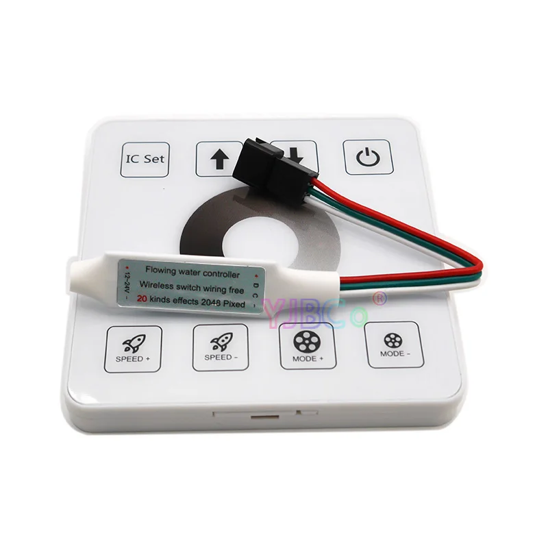 86 Sty WS2811 2048 pixels Panel  switch controller 12V 24V White/Warm White Running Water Flowing Horse Race LED Strip Dimmer