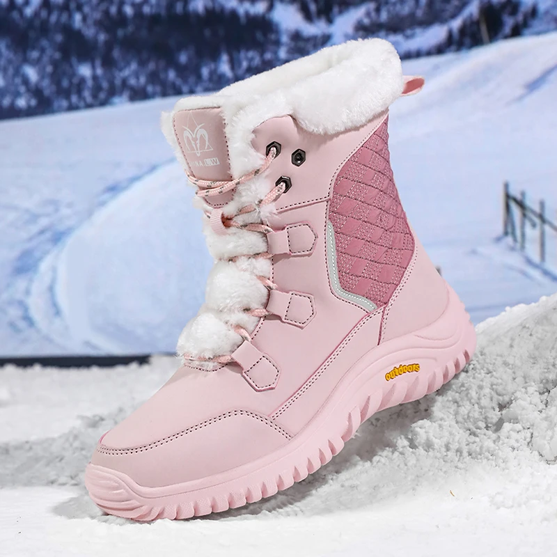 

Outdoor Winter Snow Boots Women Shoes Anti-slip Plush Casual Keep Warm High-top Shoes Comfortable Casual Women Boots