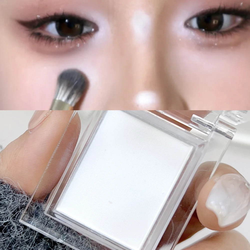 Monochrome White Highlighter Eyeshadow Palette Waterproof Matte White Brighten Eye Head Lying Silkworm Blush Powder Face Makeup